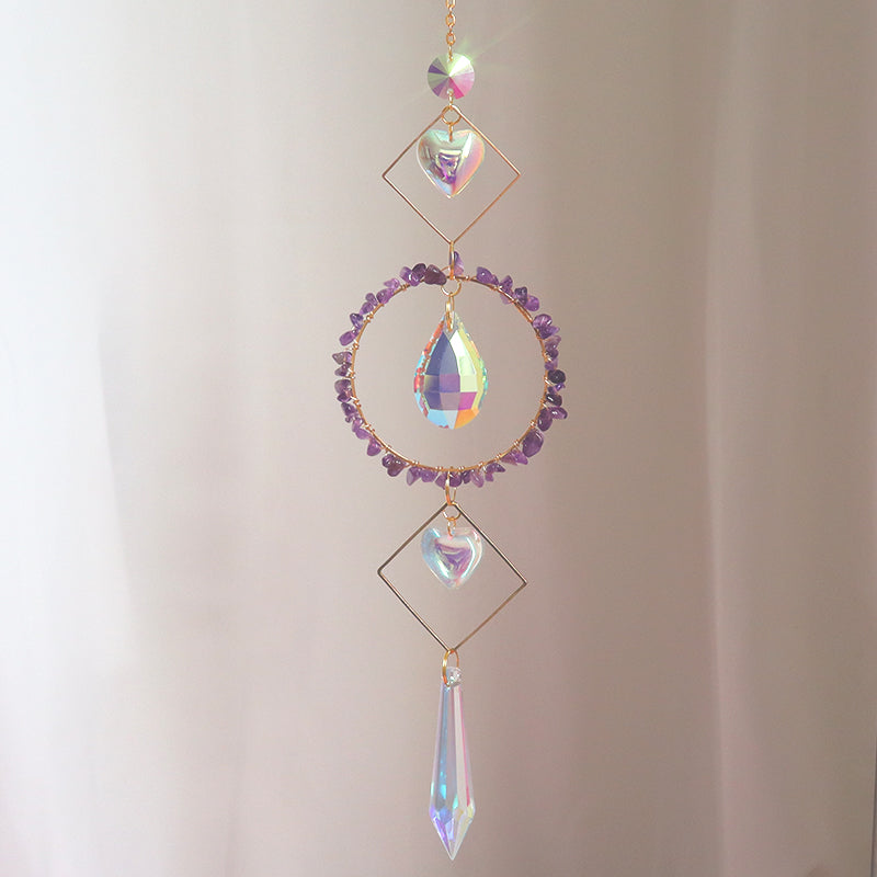 Crystal Prism Suncatcher | Gemstone Hanging Window Light Catcher | Sparkles & Adornments