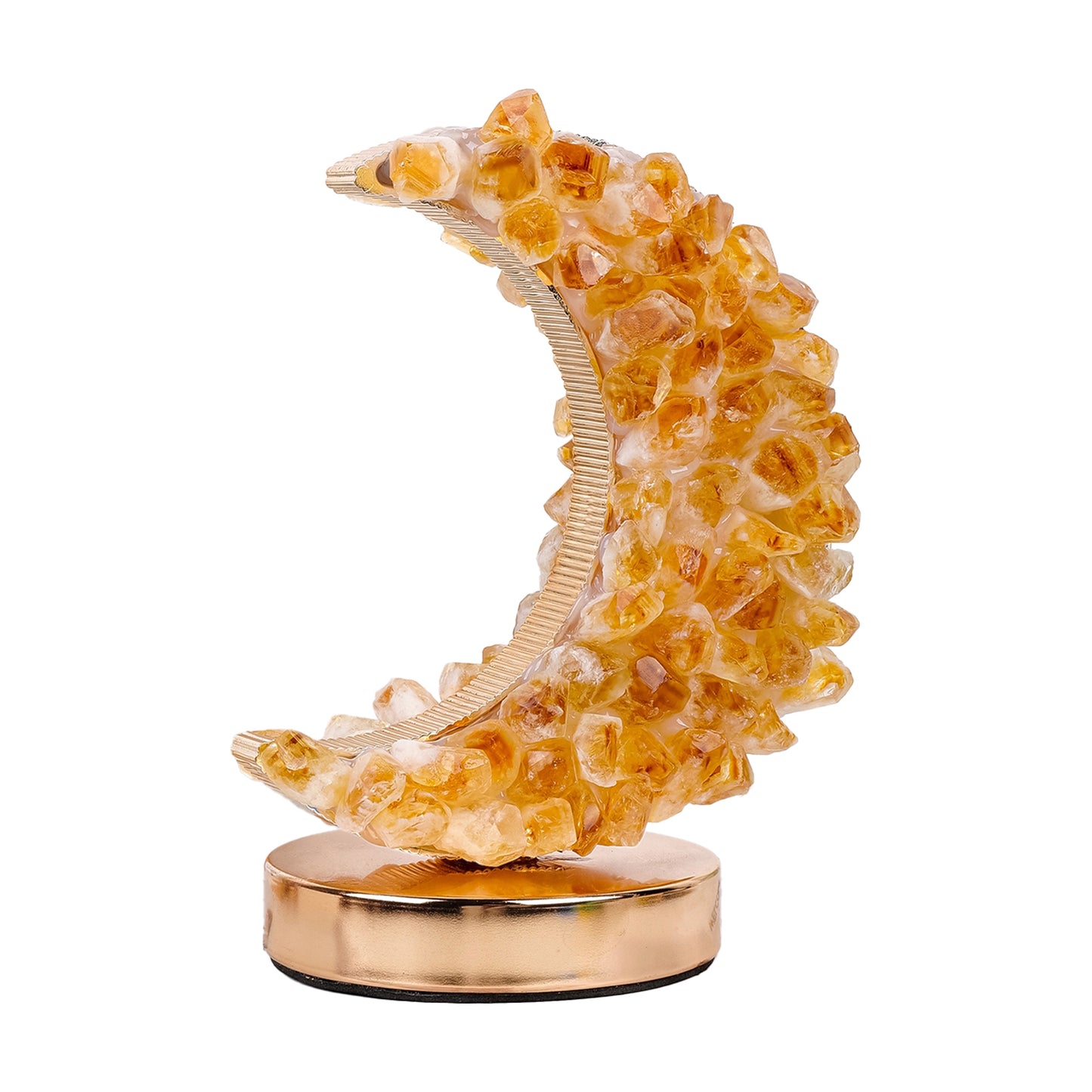 Crystal Crescent LED Lamp | Gemstone Moon Light | Sparkles & Adornments