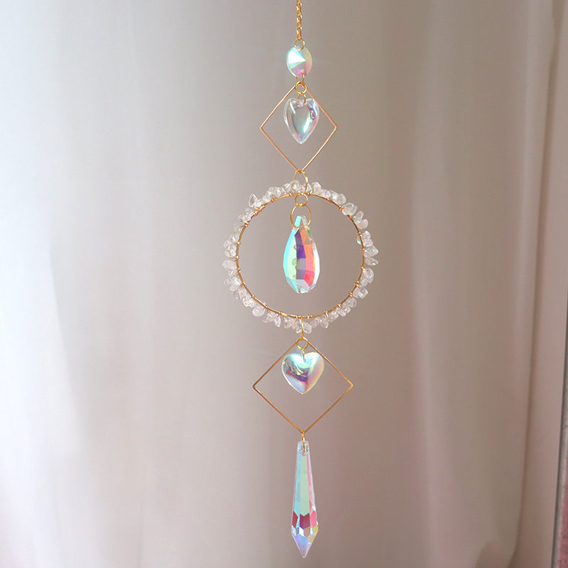 Crystal Prism Suncatcher | Gemstone Hanging Window Light Catcher | Sparkles & Adornments