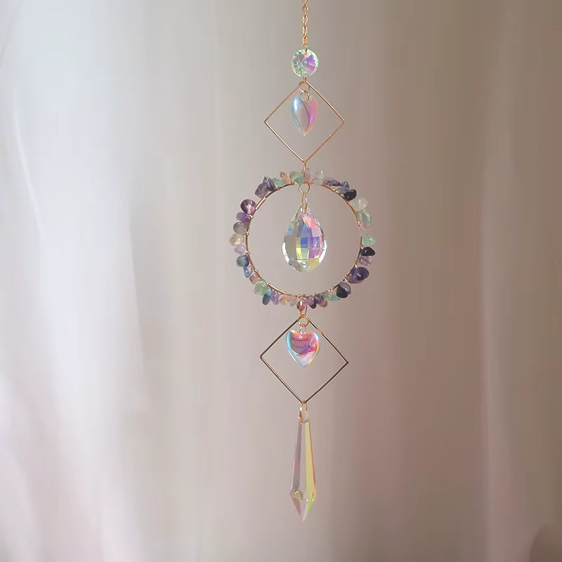 Crystal Prism Suncatcher | Gemstone Hanging Window Light Catcher | Sparkles & Adornments