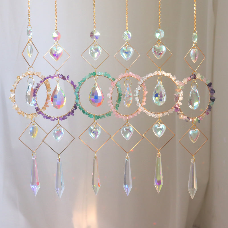 Crystal Prism Suncatcher | Gemstone Hanging Window Light Catcher | Sparkles & Adornments