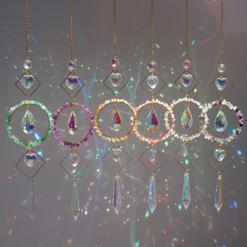 Crystal Prism Suncatcher | Gemstone Hanging Window Light Catcher | Sparkles & Adornments