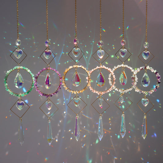 Crystal Prism Suncatcher | Gemstone Hanging Window Light Catcher | Sparkles & Adornments